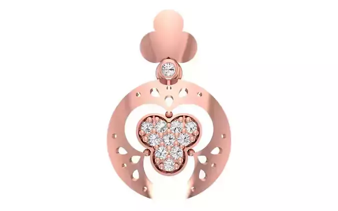 Women Diamond Pendants 3dm STL OBJ FBX Renders Details