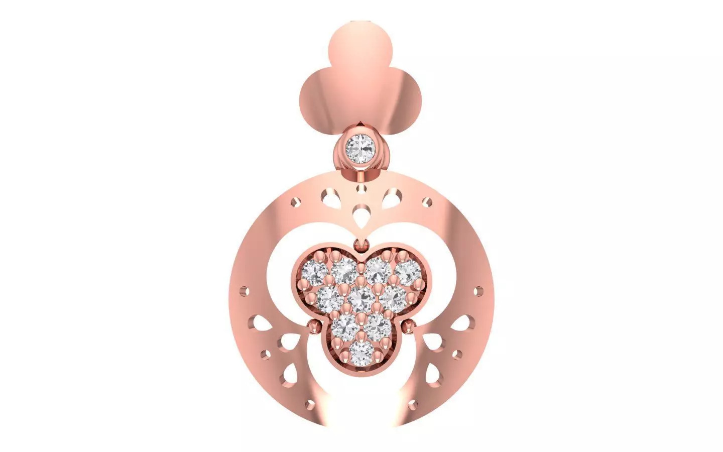 Women Diamond Pendants 3dm STL OBJ FBX Renders Details 3D print model_0