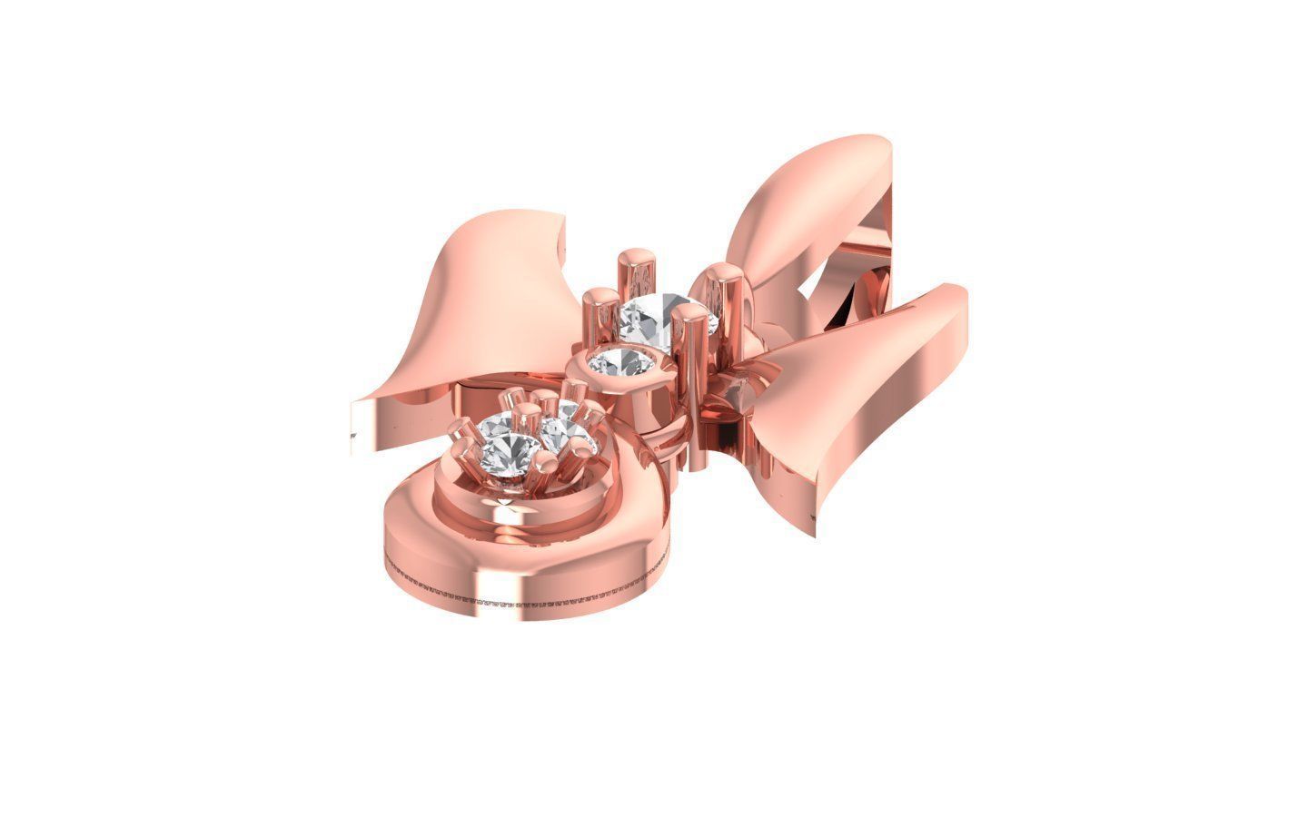 Women Diamond Pendants 3dm STL OBJ FBX Renders Details 3D print model_1