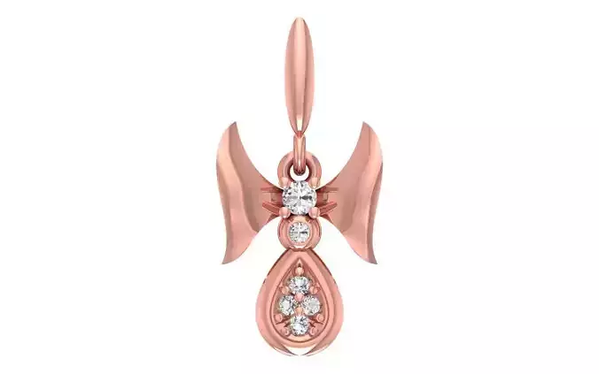 Women Diamond Pendants 3dm STL OBJ FBX Renders Details