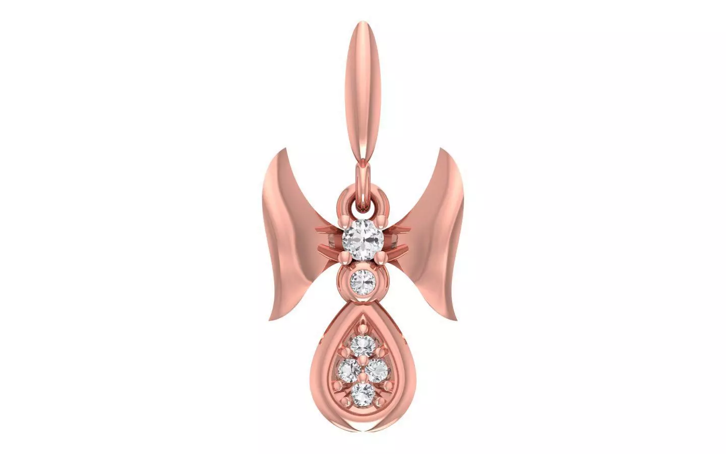 Women Diamond Pendants 3dm STL OBJ FBX Renders Details 3D print model_0