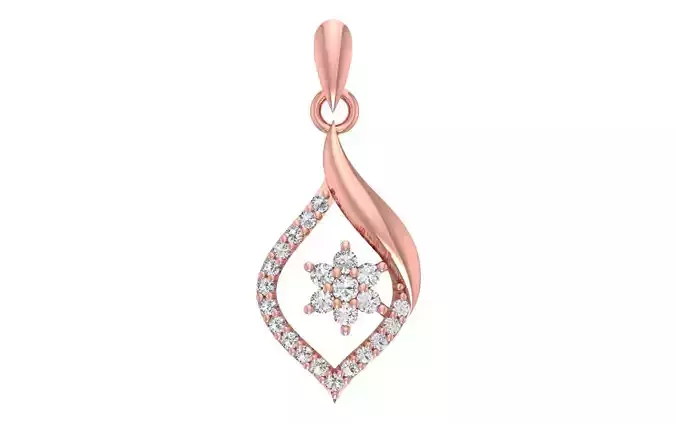 Women Diamond Pendants 3dm STL OBJ FBX Renders Details