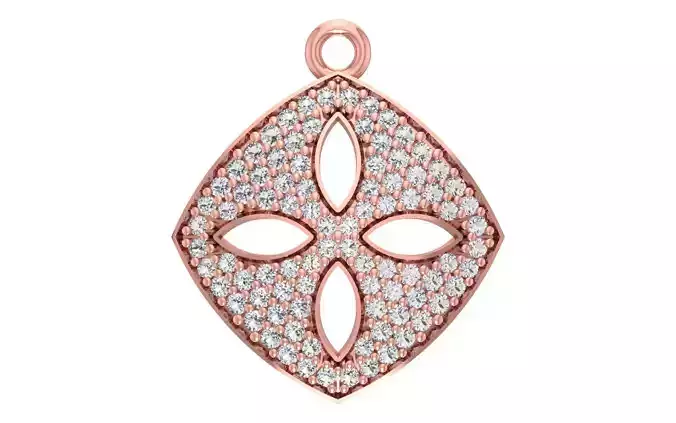 Women Diamond Pendants 3dm STL OBJ FBX Renders Details