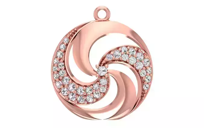 Women Diamond Pendants 3dm STL OBJ FBX Renders Details