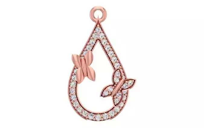 Women Diamond Pendants 3dm STL OBJ FBX Renders Details 3D print model