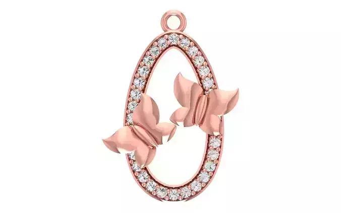 Women Diamond Pendants 3dm STL OBJ FBX Renders Details