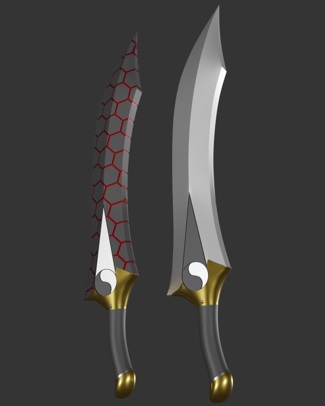 Fate Stay Night UBW - Archer Swords Kanshou Bakuya 3D print model_1