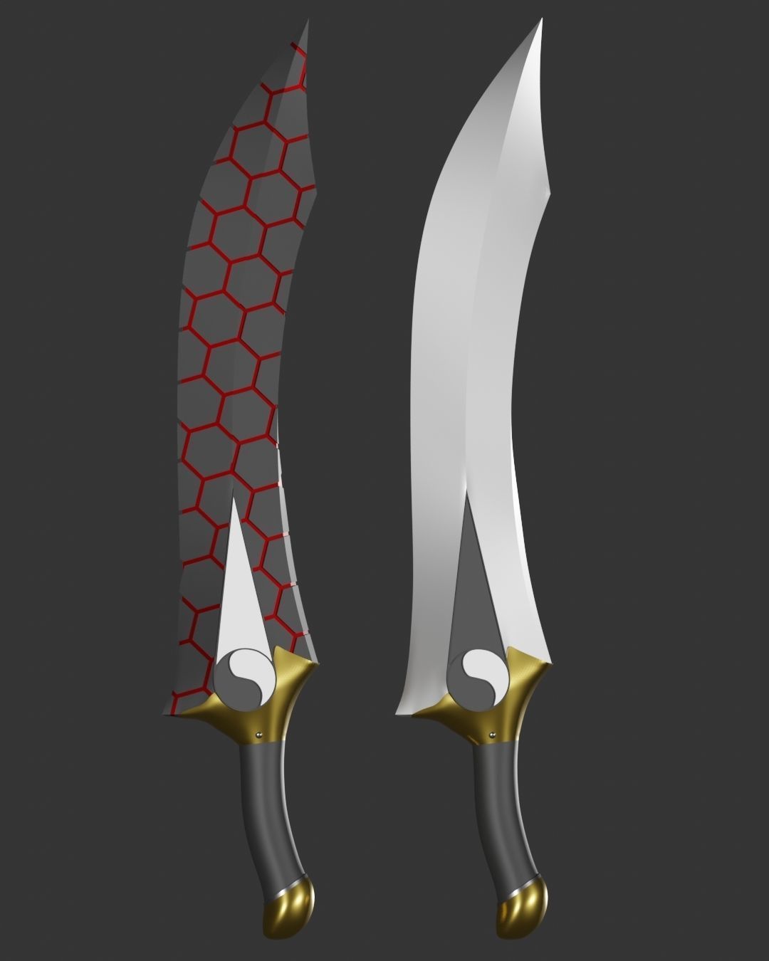 Fate Stay Night UBW - Archer Swords Kanshou Bakuya 3D print model_4