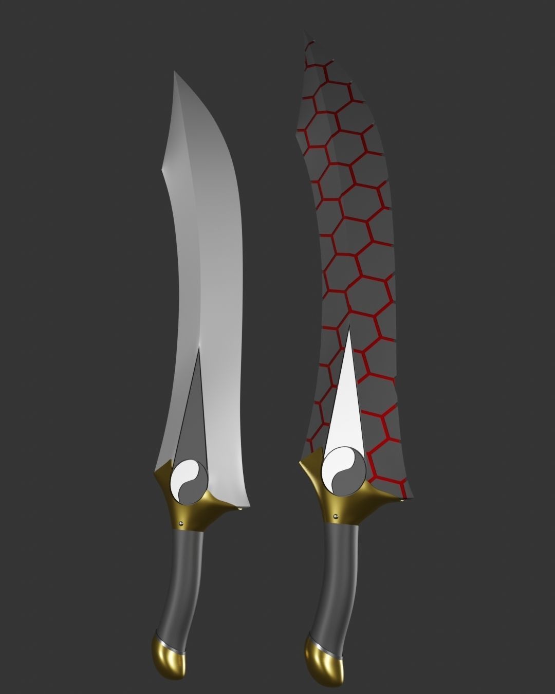 Fate Stay Night UBW - Archer Swords Kanshou Bakuya 3D print model_2