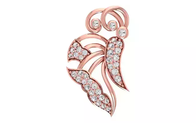 Women Diamond Pendants 3dm STL OBJ FBX Renders Details