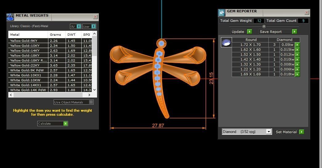 Women Diamond Pendants 3dm STL OBJ FBX Renders Details 3D print model_3