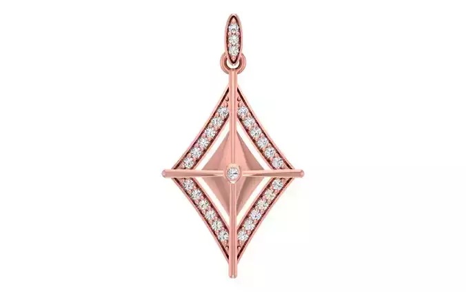 Women Diamond Pendants 3dm STL OBJ FBX Renders Details