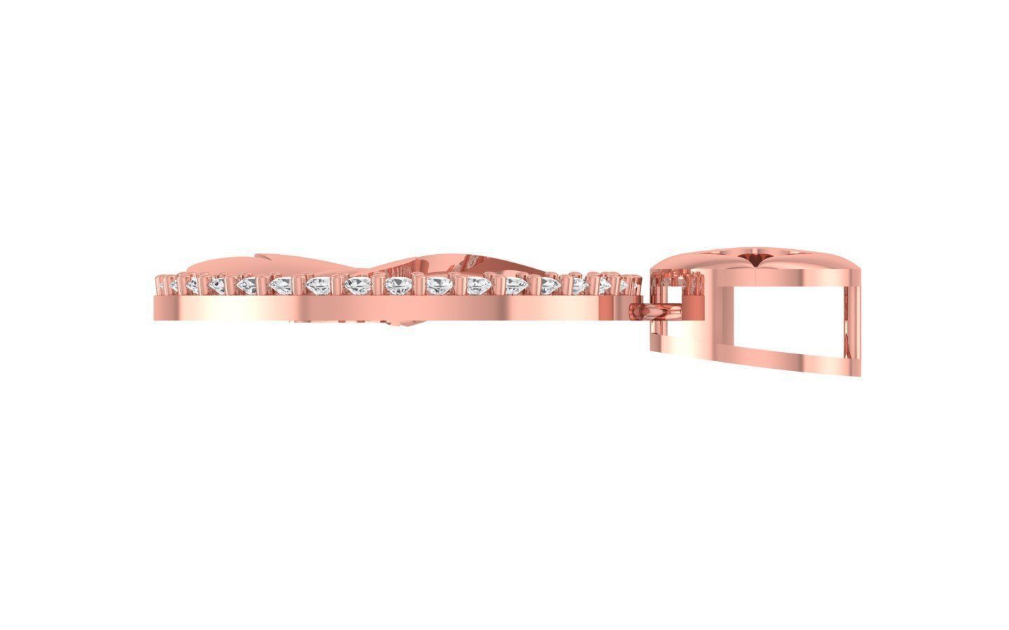 Women Diamond Pendants 3dm STL OBJ FBX Renders Details 3D print model_1