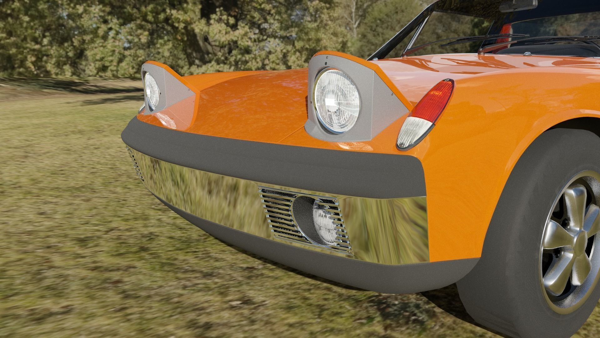 Porsche 914-6 with Engine Sounds Low-poly 3D model_9