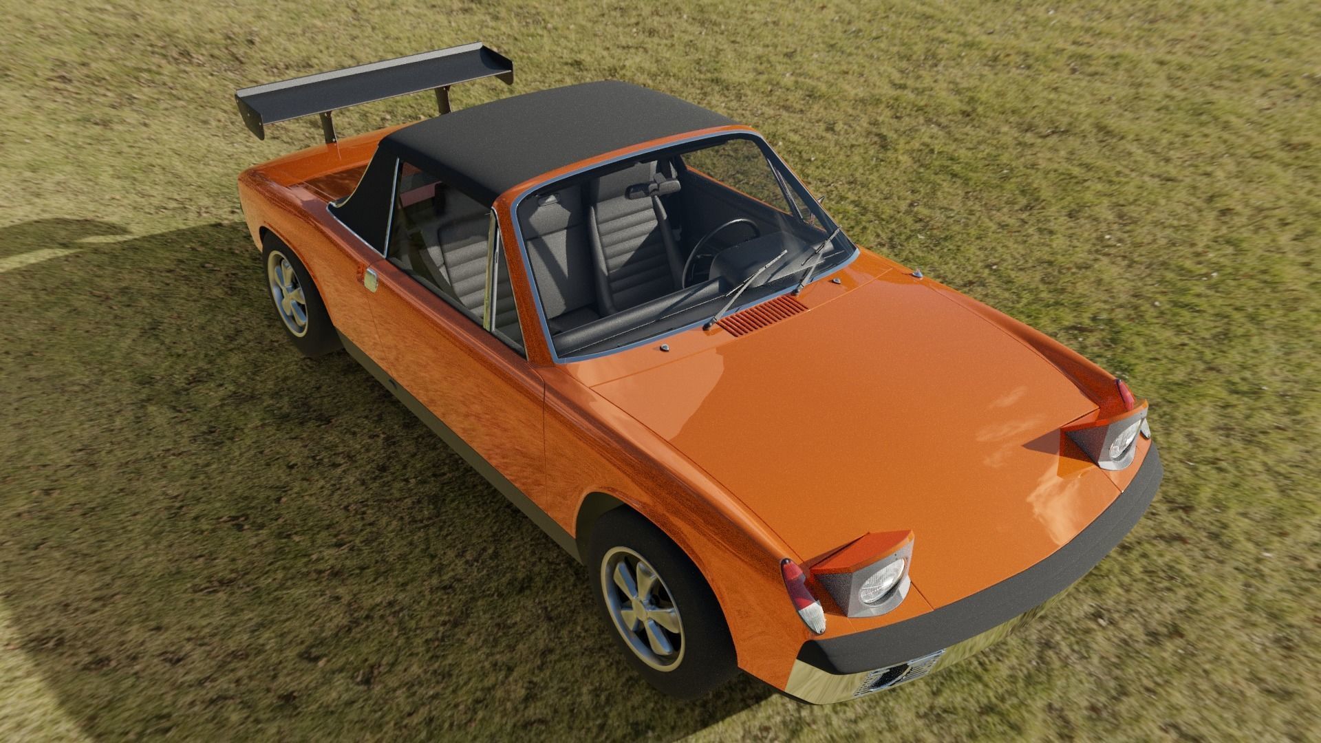 Porsche 914-6 with Engine Sounds Low-poly 3D model_11