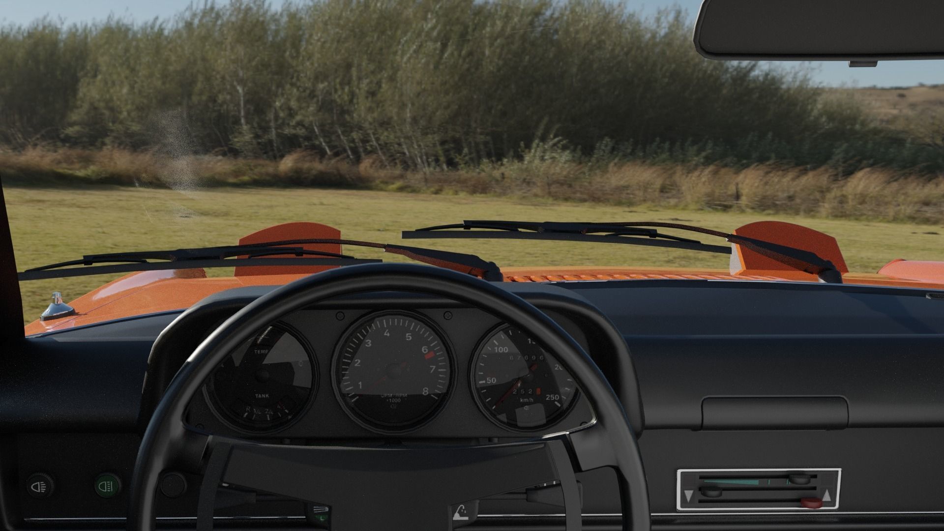 Porsche 914-6 with Engine Sounds Low-poly 3D model_6