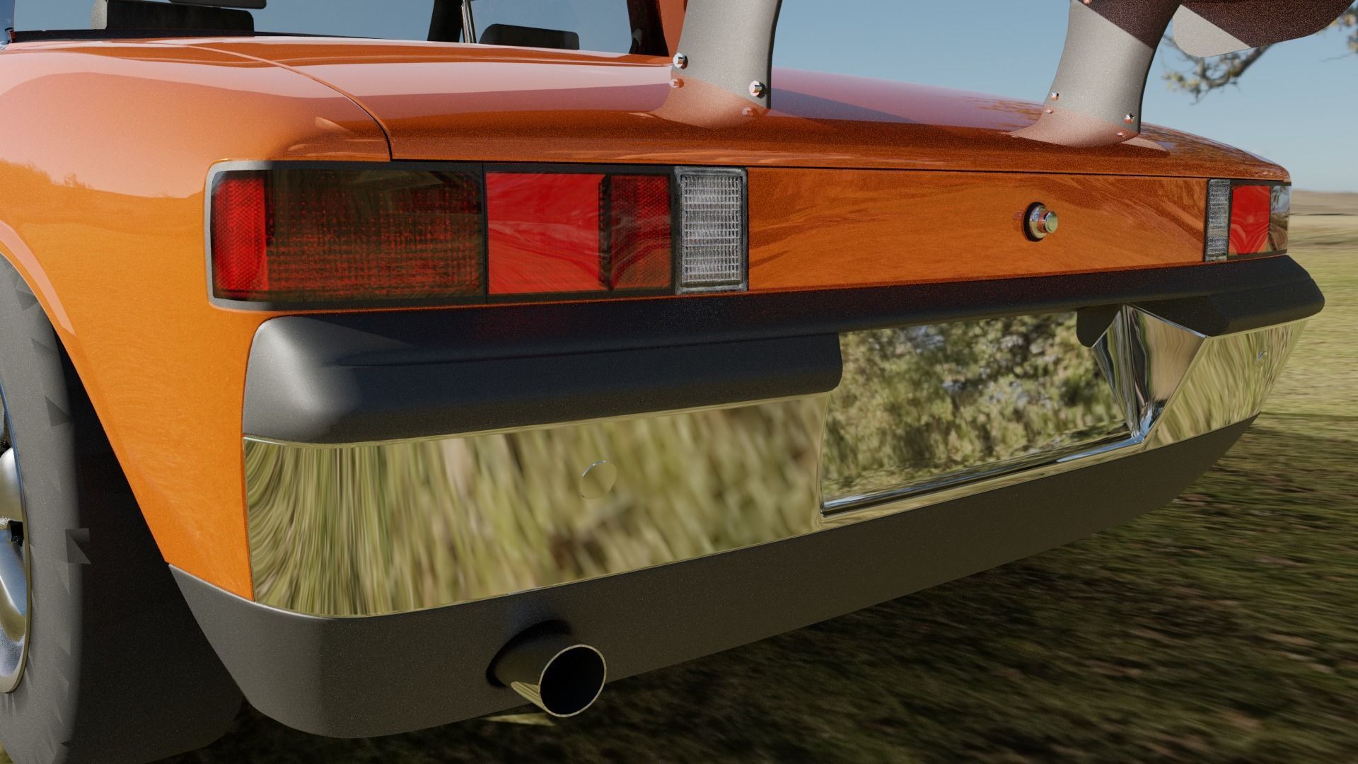 Porsche 914-6 with Engine Sounds Low-poly 3D model_7