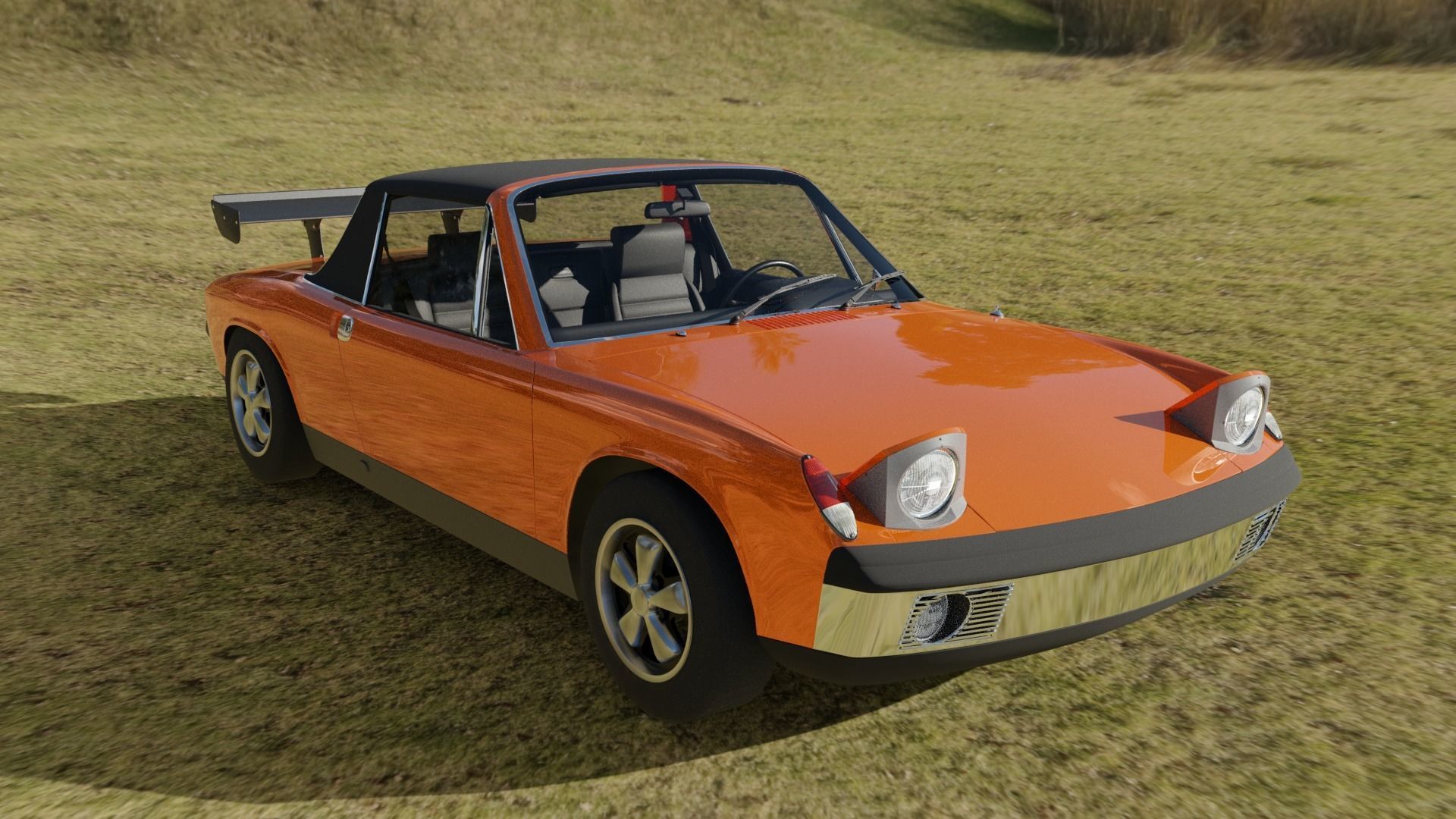 Porsche 914-6 with Engine Sounds Low-poly 3D model_1