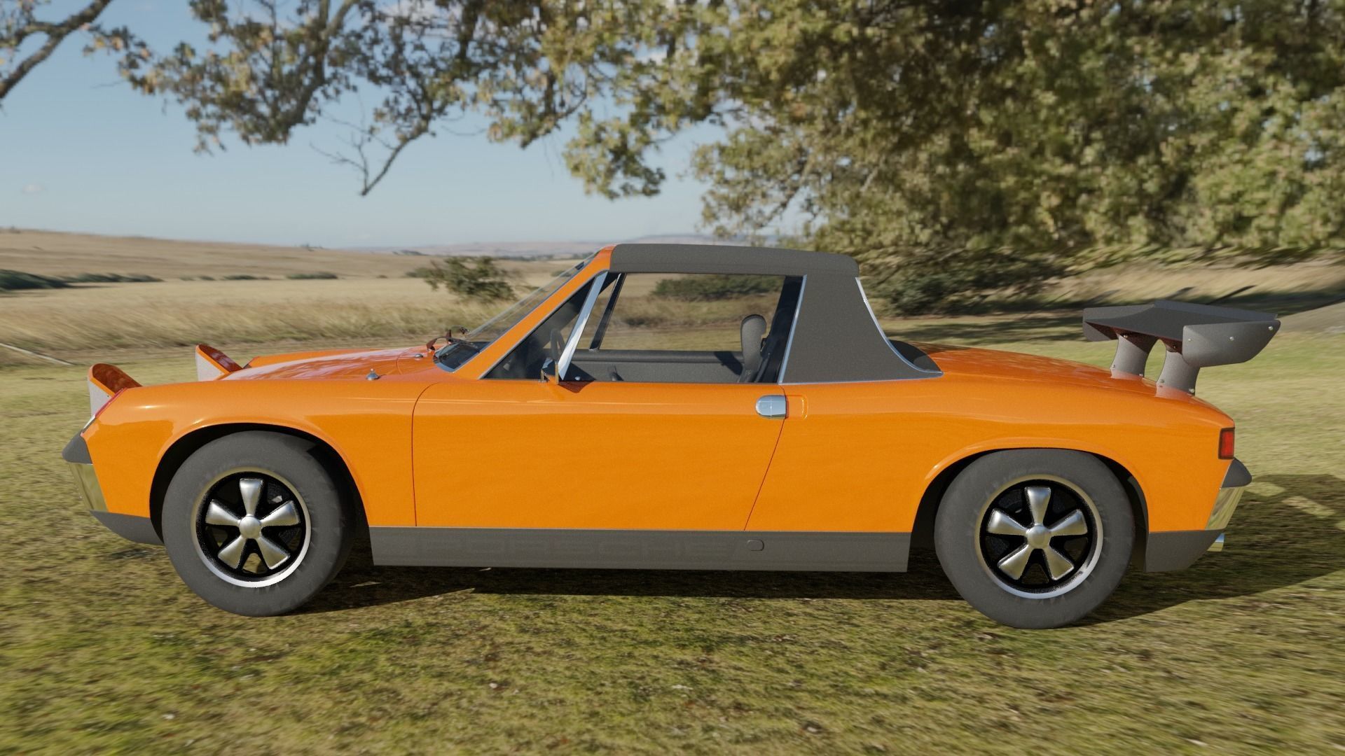 Porsche 914-6 with Engine Sounds Low-poly 3D model_2