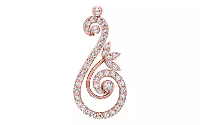 Women Diamond Pendants 3dm STL OBJ FBX Renders Details
