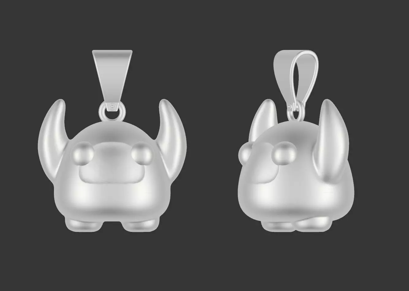 Ghost charm pendant 3D print model_0