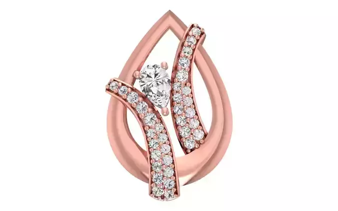 Women Diamond Pendants 3dm STL OBJ FBX Renders Details