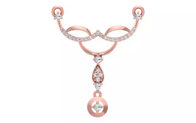 Women Diamond Pendants 3dm STL OBJ FBX Renders Details