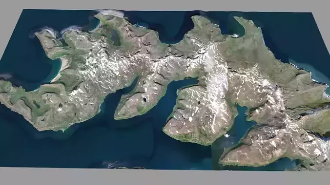 Mountain landscape Hodnstrandir Iceland