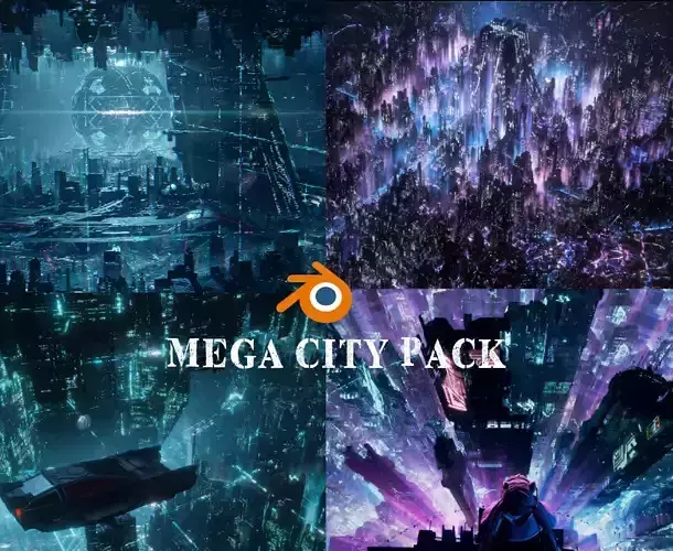 Mega city pack -blender eevee 3D model
