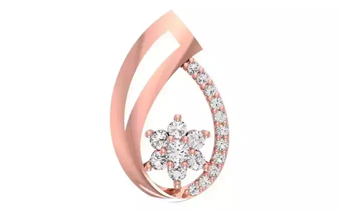 Women Diamond Pendants 3dm STL OBJ FBX Renders Details