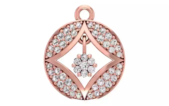 Women Diamond Pendants 3dm STL OBJ FBX Renders Details