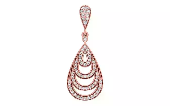 Women Diamond Pendants 3dm STL OBJ FBX Renders Details