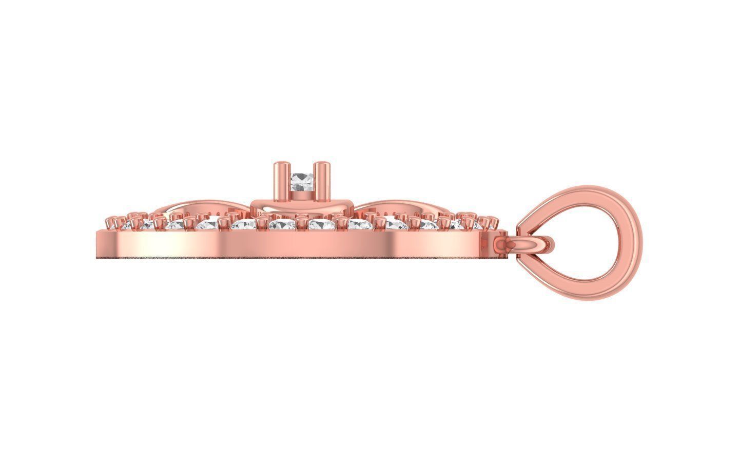 Women Diamond Pendants 3dm STL OBJ FBX Renders Details 3D print model_1