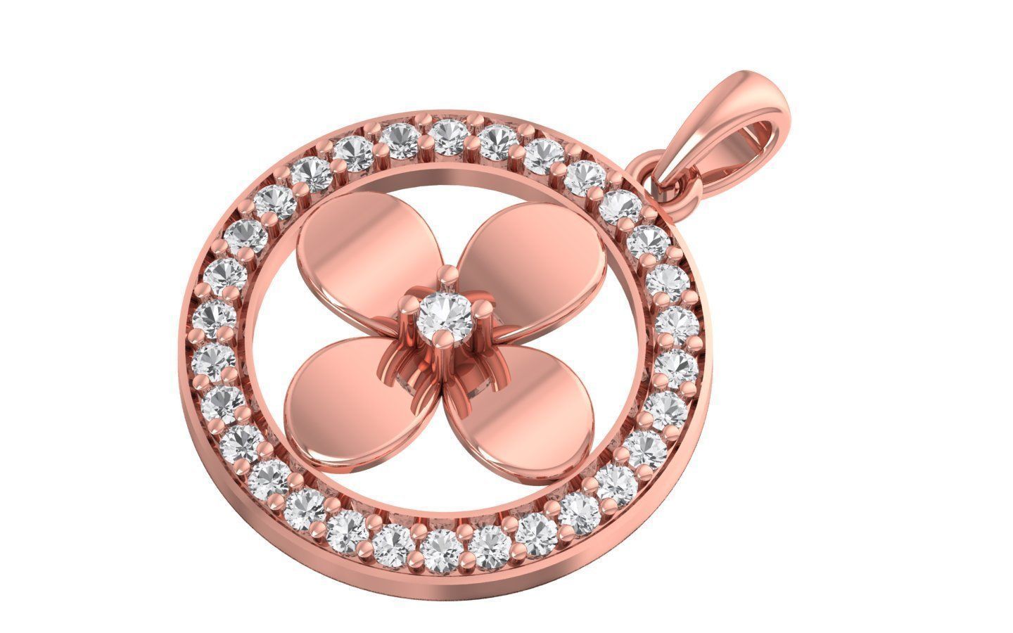 Women Diamond Pendants 3dm STL OBJ FBX Renders Details 3D print model_2