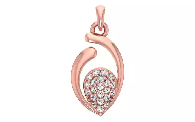 Women Diamond Pendants 3dm STL OBJ FBX Renders Details