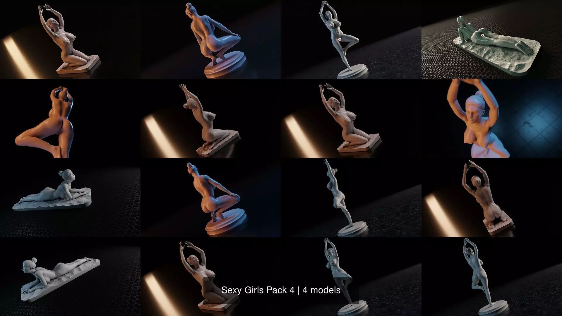 Sexy Girls Pack 4 3D Model Collection_0