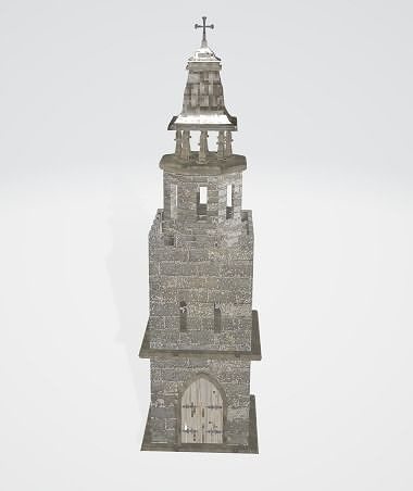castle church tower Free 3D model