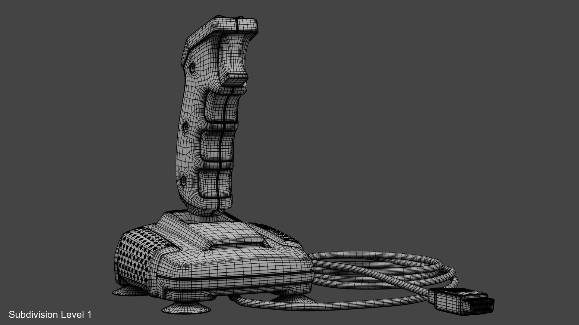 Retro Joystick QuickShot II Turbo 3D model_14