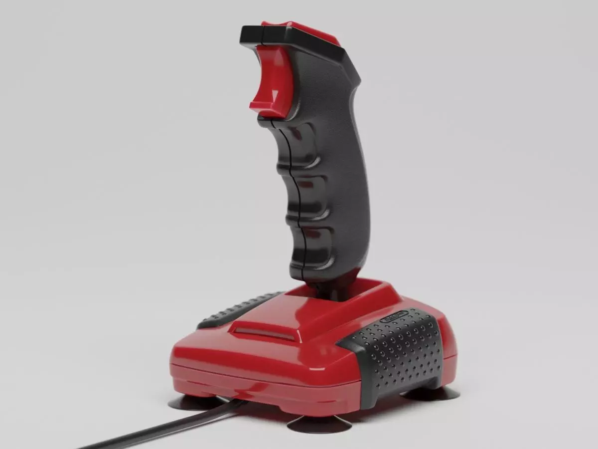 Retro Joystick QuickShot II Turbo 3D model_0