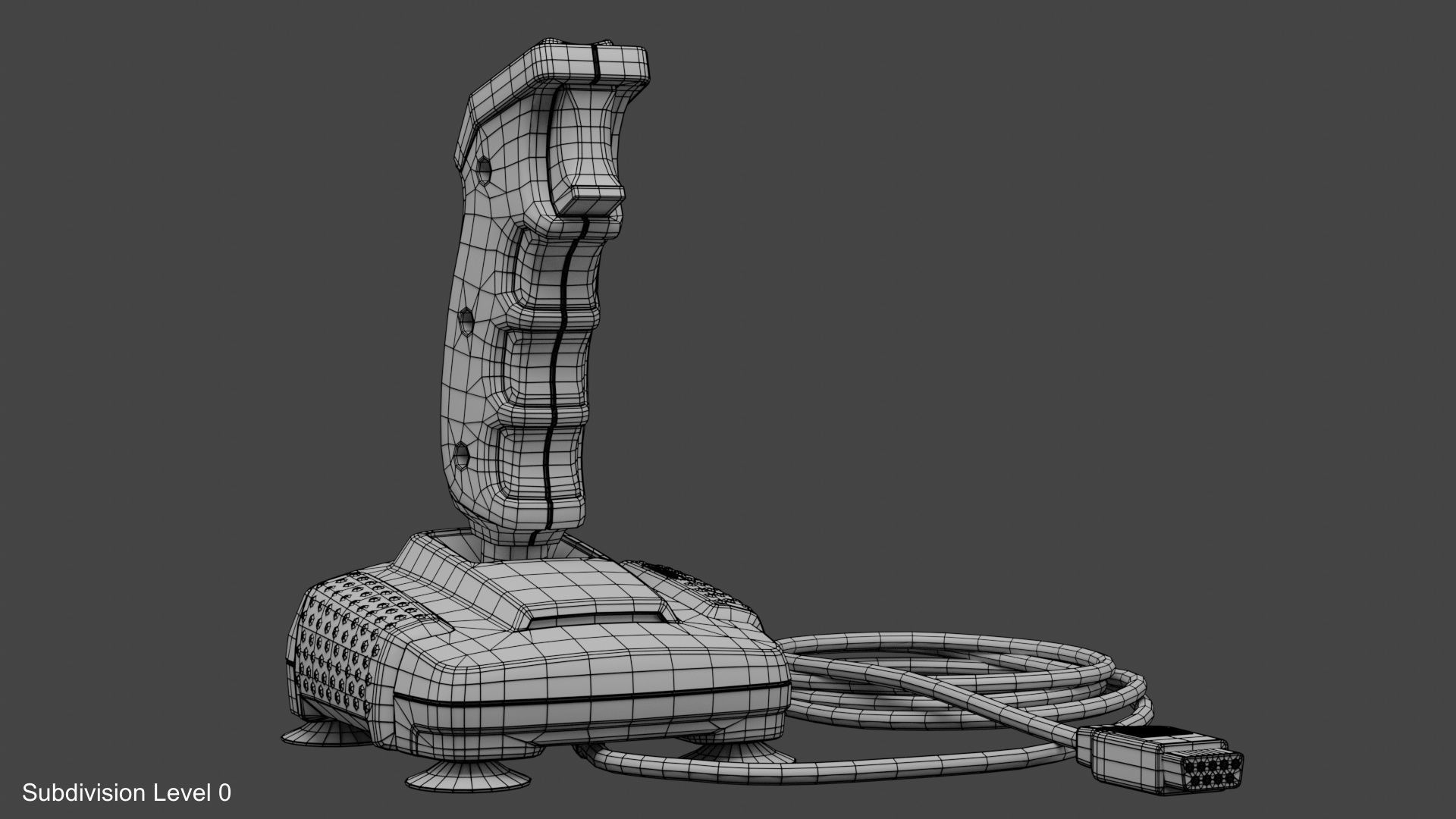 Retro Joystick QuickShot II Turbo 3D model_13