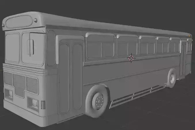 Lanka Ashok Leyland Bus Low-poly 3D model