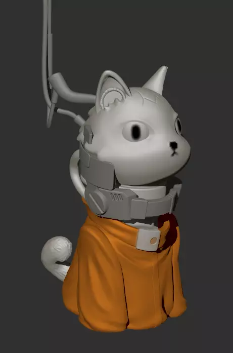 GHOST IN THE SHELL CYBER CAT 3Dprint Free 3D print model
