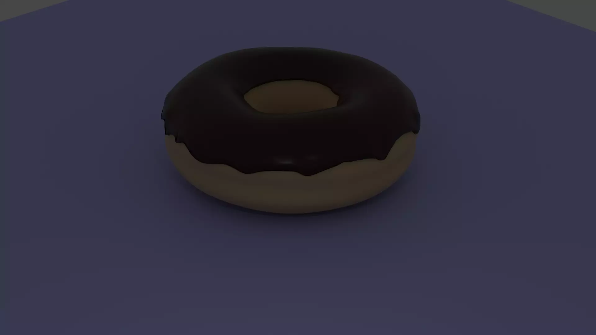 Donut chocolate Free 3D model_0