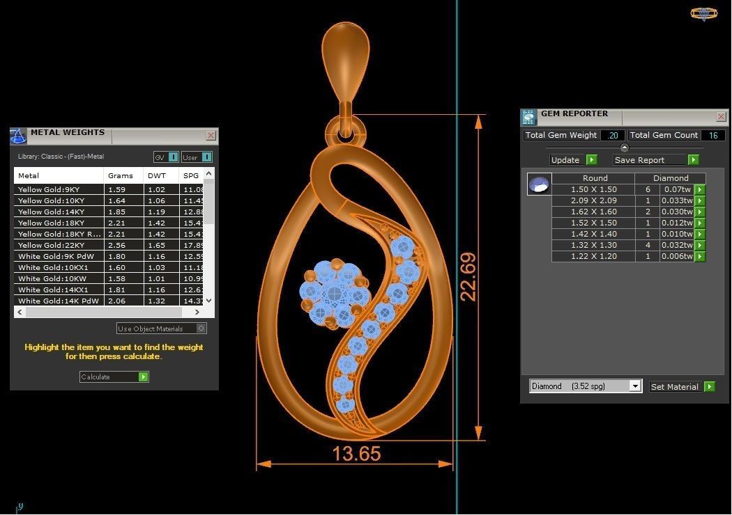 Women Earrings Pendants Sets 3dm STL OBJ FBX Renders Details 3D print model_7