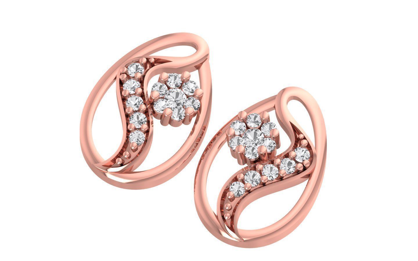 Women Earrings Pendants Sets 3dm STL OBJ FBX Renders Details 3D print model_1