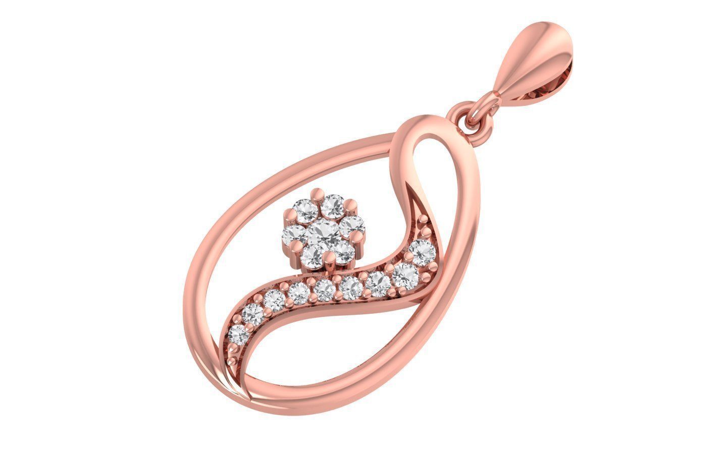 Women Earrings Pendants Sets 3dm STL OBJ FBX Renders Details 3D print model_4