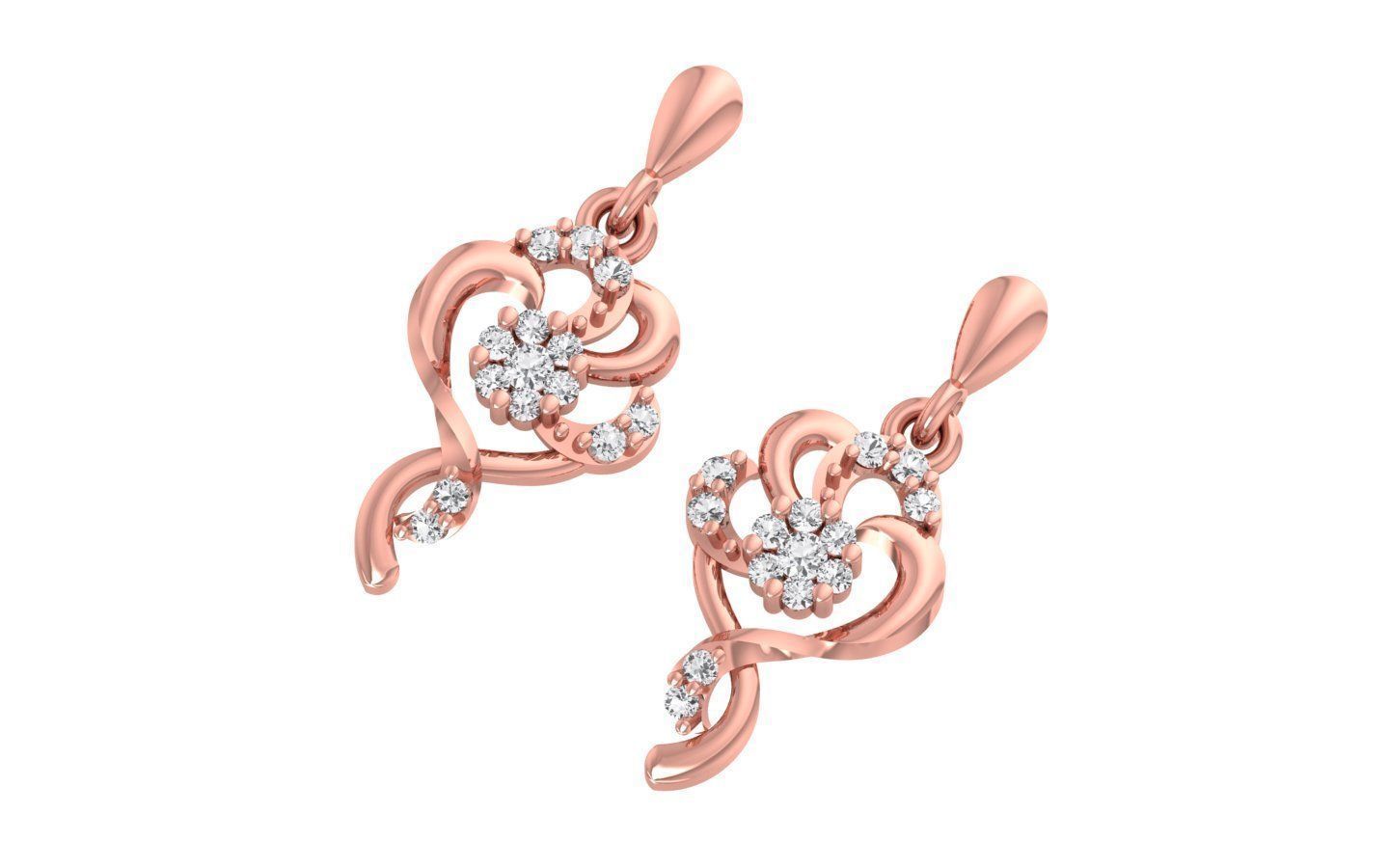 Women Earrings Pendants Sets 3dm STL OBJ FBX Renders Details 3D print model_3