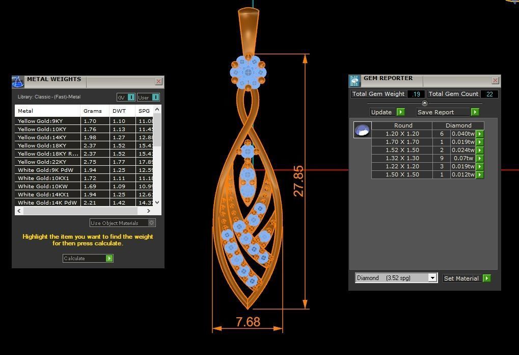 Women Earrings Pendants Sets 3dm STL OBJ FBX Renders Details 3D print model_7