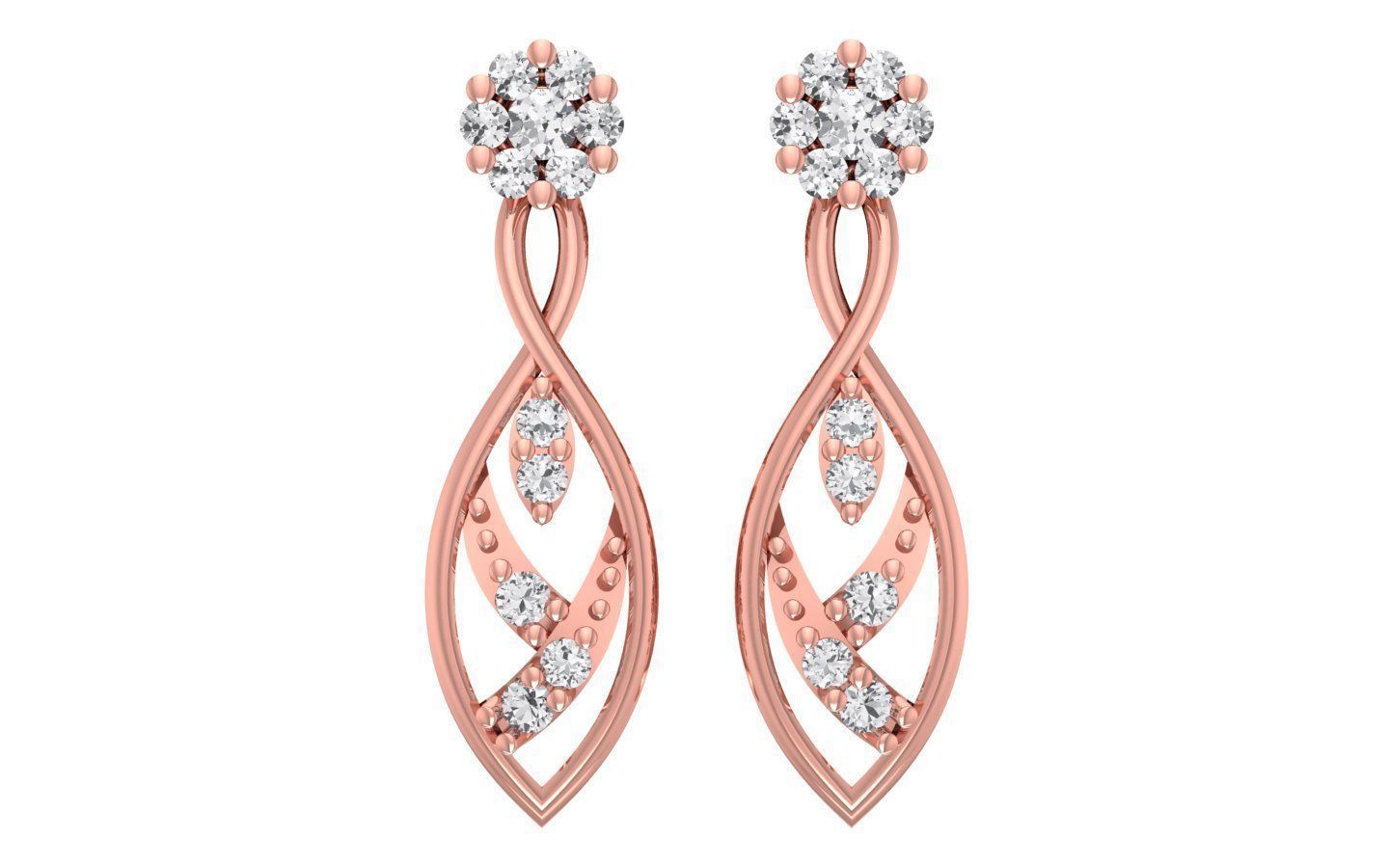 Women Earrings Pendants Sets 3dm STL OBJ FBX Renders Details 3D print model_5