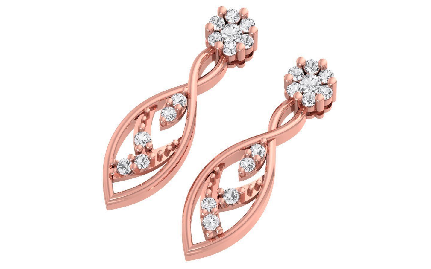 Women Earrings Pendants Sets 3dm STL OBJ FBX Renders Details 3D print model_2